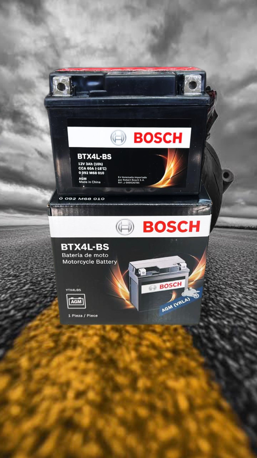 BATERIA BOSCH AGM M6 BTX4L 3 AH 60 CCA