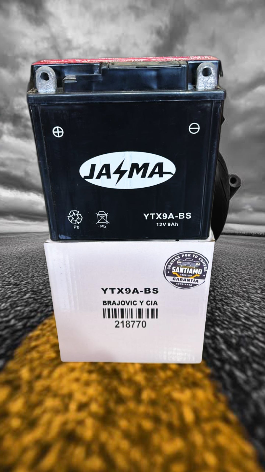 Batería Jasma 9ah YTX9A-BS (+/-)