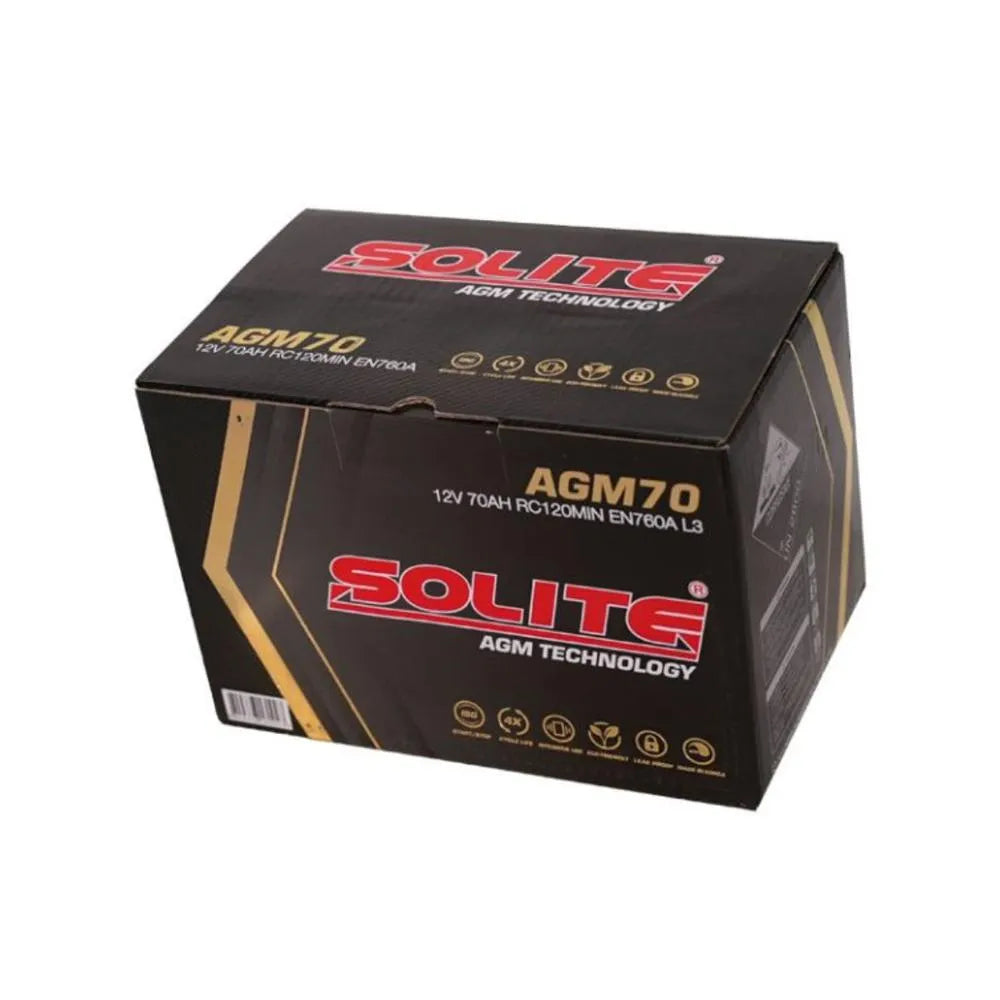 Batería SOLITE AGM70 Start-Stop 70AH 760CCA /Reemplazo EFB Premium